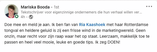 Mariska-review adventskalender voor ondernemers